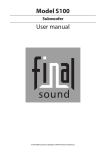 Final Sound S100 User's Manual