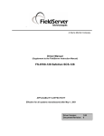 FieldServer Safetran FS-8700-128 User's Manual