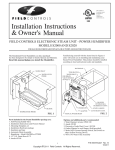 FIELD CONTROLS S2000 User's Manual