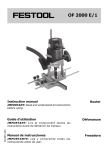 Festool OF 2000 E User's Manual