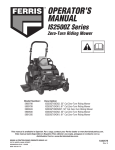 Ferris Industries Lawn Mower 5900500 User's Manual