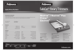 Fellowes SafeCut Electron User's Manual