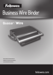 Fellowes Quasar Wire 403054 User's Manual