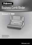 Fellowes e500 User's Manual