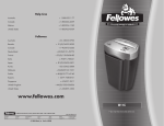 Fellowes Powershreder W11C User's Manual