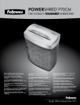 Fellowes P70CM User's Manual