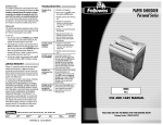 Fellowes PDS-1 User's Manual