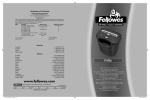 Fellowes P-57Cs User's Manual