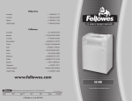 Fellowes HS-800 User's Manual