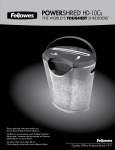 Fellowes hd-10c User's Manual