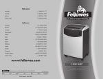 Fellowes C-480 User's Manual