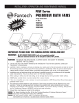 Fantech PBW100H User's Manual