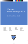 F-Secure Webcam Internet Security 2005 User's Manual