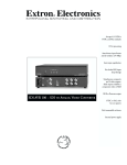 Extron electronic SDI to Analog Video Converter SDI-AVR 100 User's Manual