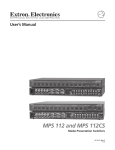 Extron electronic MPS 112CS User's Manual