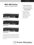 Extron electronic MLS 406 Series User's Manual