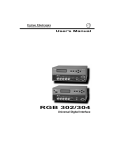 Extron electronic Extron Electronics Webcam RGB 304 User's Manual