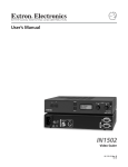 Extron electronic IN1502 User's Manual