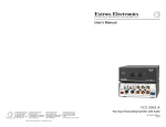 Extron electronic SW2 User's Manual