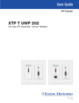 Extron electronic Extron Electronics Switch XTP T UWP 202 User's Manual