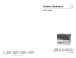 Extron electronic Extron Electronics Switch BBG 6 A J User's Manual