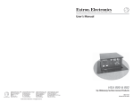 Extron electronic Extron Electronics Network Card HSA 802 User's Manual