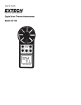 Extech Instruments Digital-Vane Thermo-Anemometer 451104 User's Manual