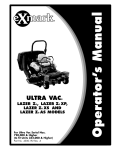 Exmark Ultra Vac Lazer Z AS User's Manual