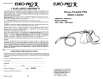 Euro-Pro SC505H User's Manual
