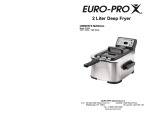 Euro-Pro Fryer F1052 User's Manual