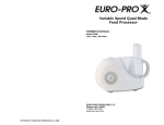 Euro-Pro FP86 User's Manual