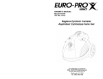 Euro-Pro FC251 User's Manual