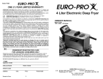 Euro-Pro F1068 User's Manual