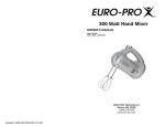 Euro-Pro EP546 User's Manual