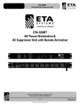 ETA Systems ETA-S20RT User's Manual