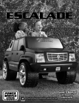 Escalade Sports CADILLAC H0438 User's Manual