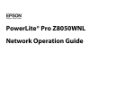 Epson Z8050WNL Network Guide