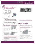 Epson 821p Quick Start Guide