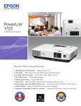 Epson PowerLite 1725 Multimedia Projector Product Brochure