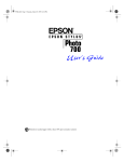 Epson Photo 700 User's Manual