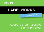 Epson LW-600P Quick Start and Warranty