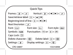 Epson LW-300 Quick Tips