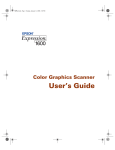 Epson Expression 1600 Artist User's Manual