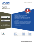 Epson EX100 Product Brochure