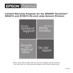 Epson S50670 Warranty Statement