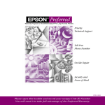Epson Stylus Pro 7600 Print Engine with UltraChrome Ink Warranty Statement
