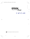 Epson Stylus Photo Ink Jet Printer User's Manual
