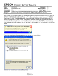 Epson CX6400 Product Support Bulletin