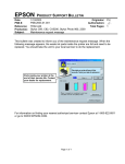 Epson C80 Product Support Bulletin