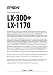 Epson Printer LX-1170 User's Manual